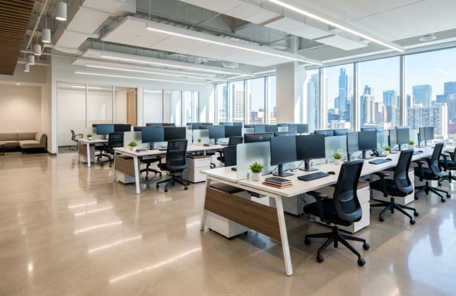 Clean corporate office