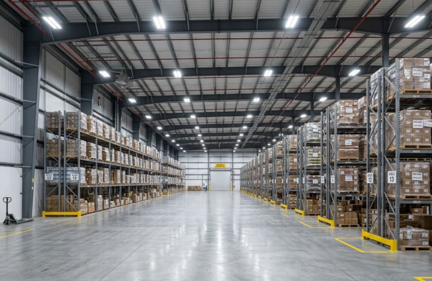 Clean industrial warehouse